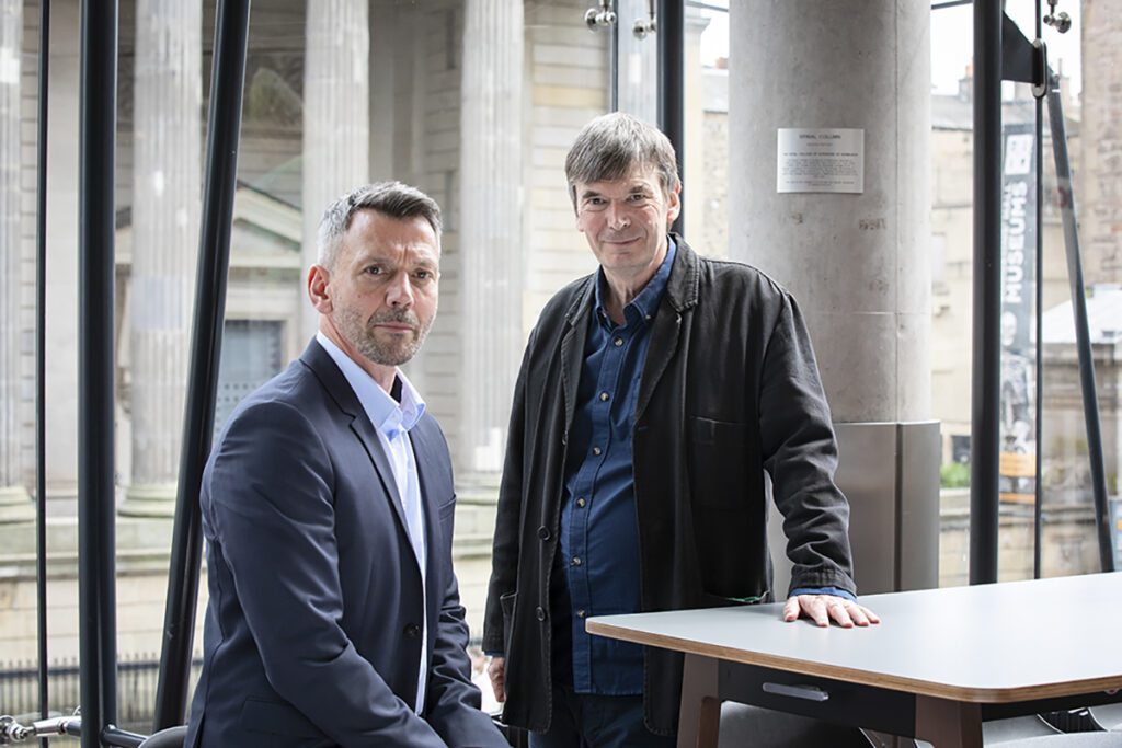 Sir Ian Rankin & Simon Reade. [Credit: Jess Shurte Photography]