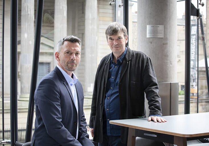 Sir Ian Rankin & Simon Reade. [Credit: Jess Shurte Photography]